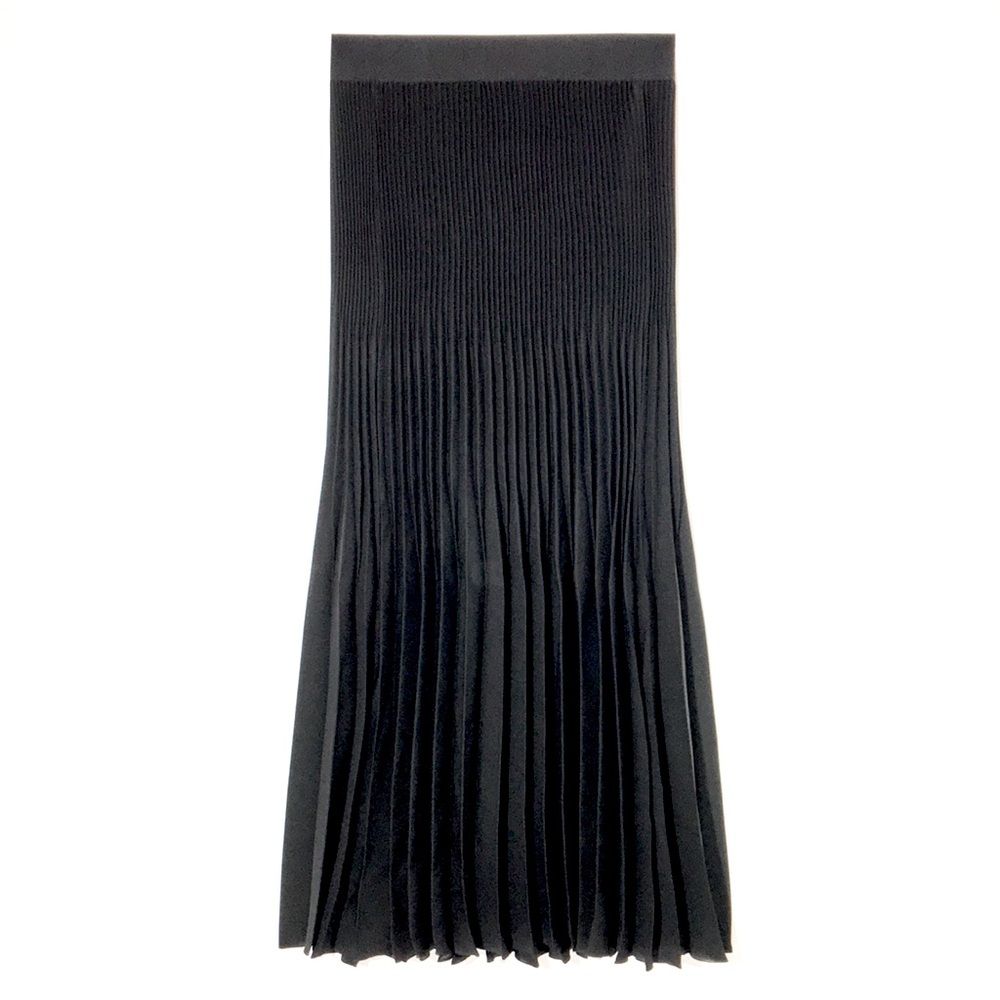 COS Black Pleated Midi Skirt